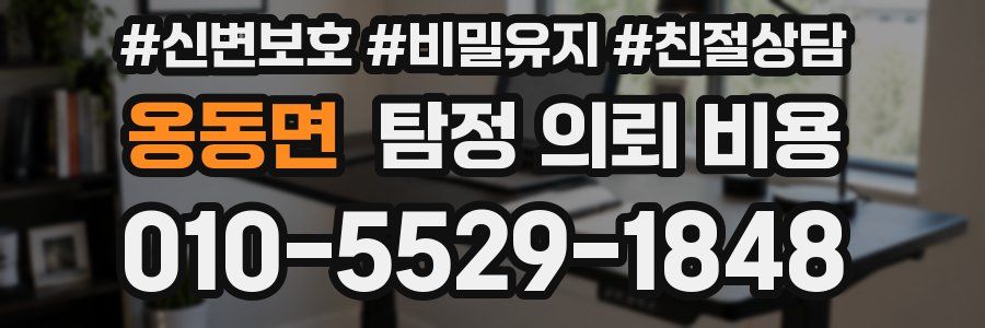 옹동면 탐정 의뢰 비용