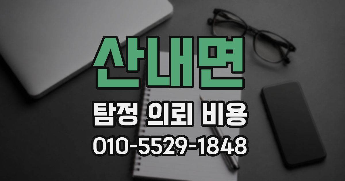 산내면 탐정 의뢰 비용