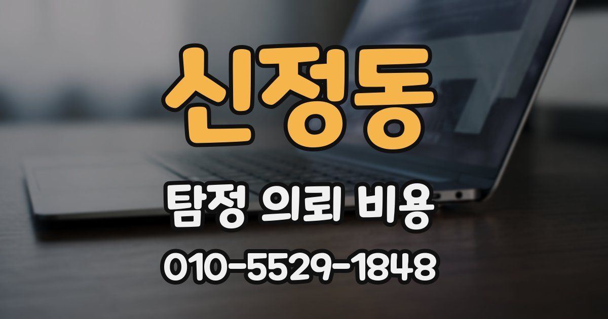 신정동 탐정 의뢰 비용