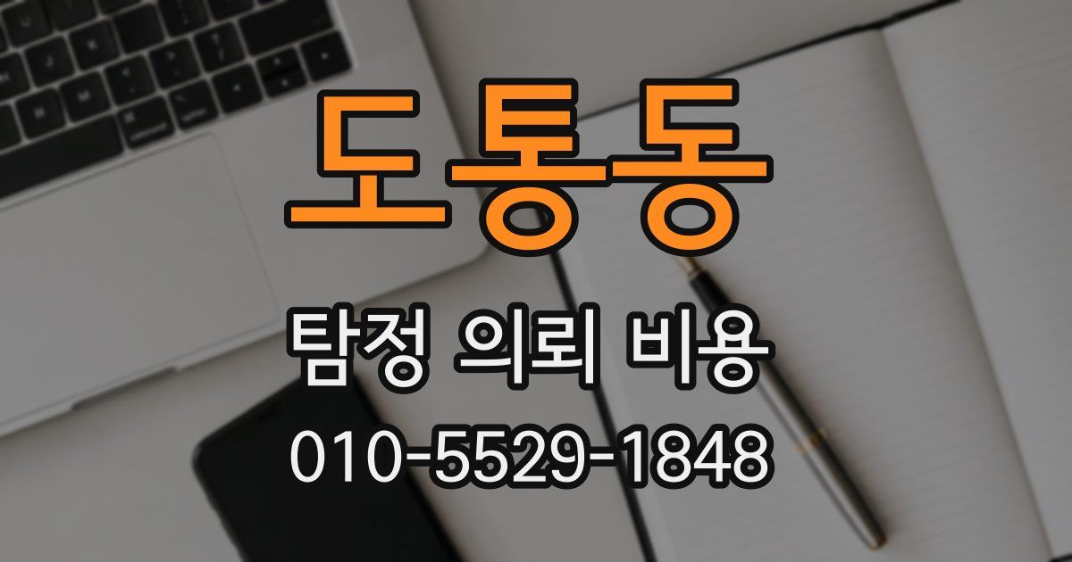 도통동 탐정 의뢰 비용