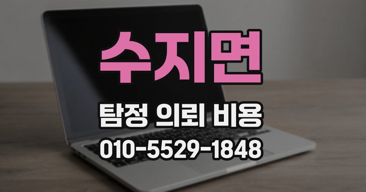 수지면 탐정 의뢰 비용