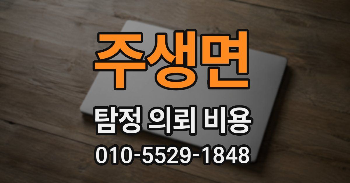 주생면 탐정 의뢰 비용