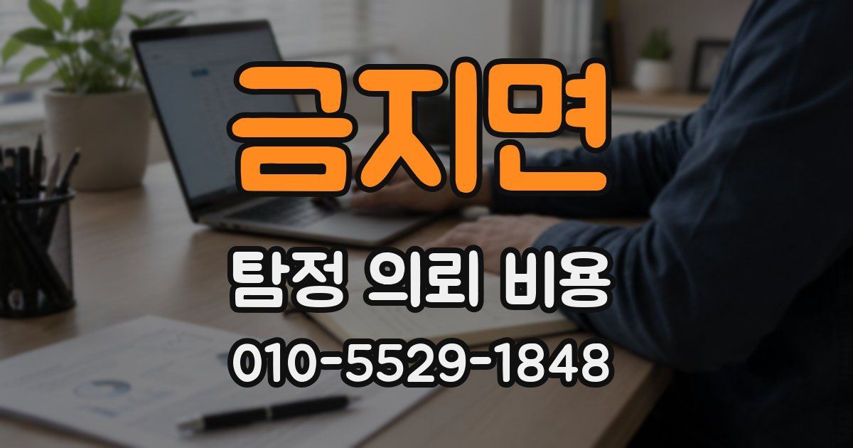 금지면 탐정 의뢰 비용