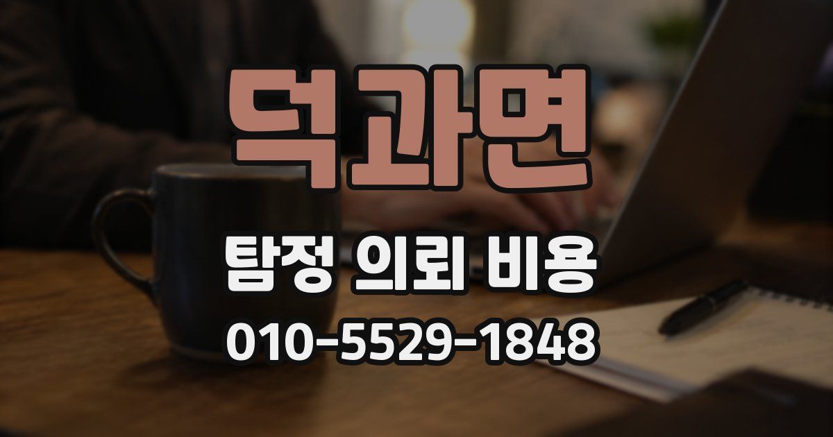 덕과면 탐정 의뢰 비용