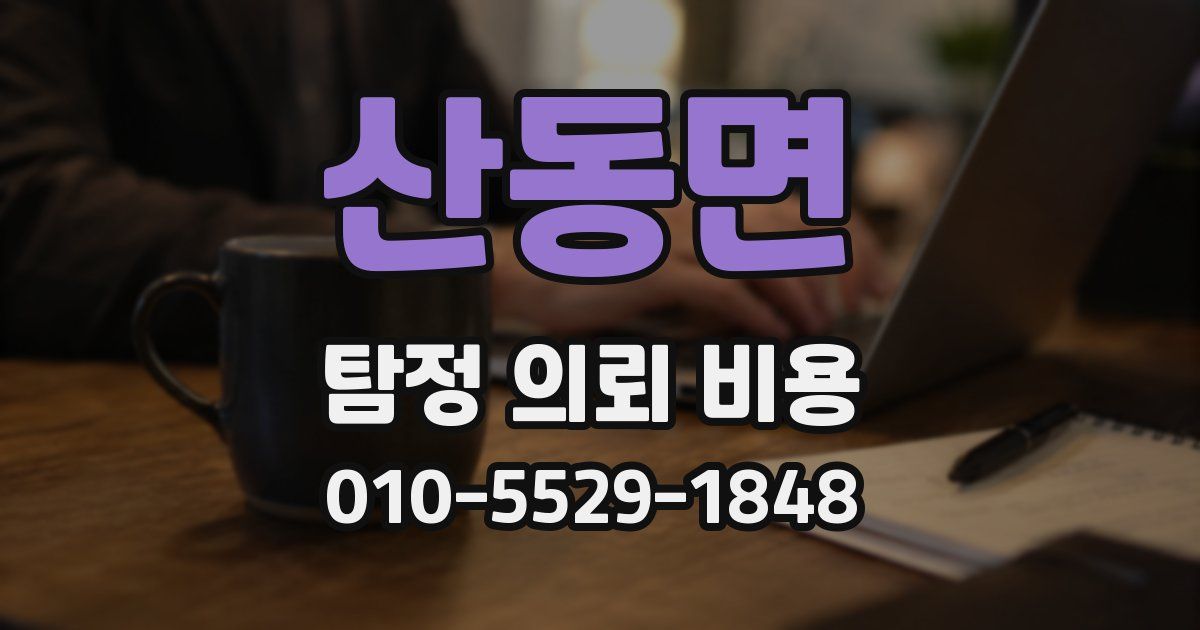산동면 탐정 의뢰 비용