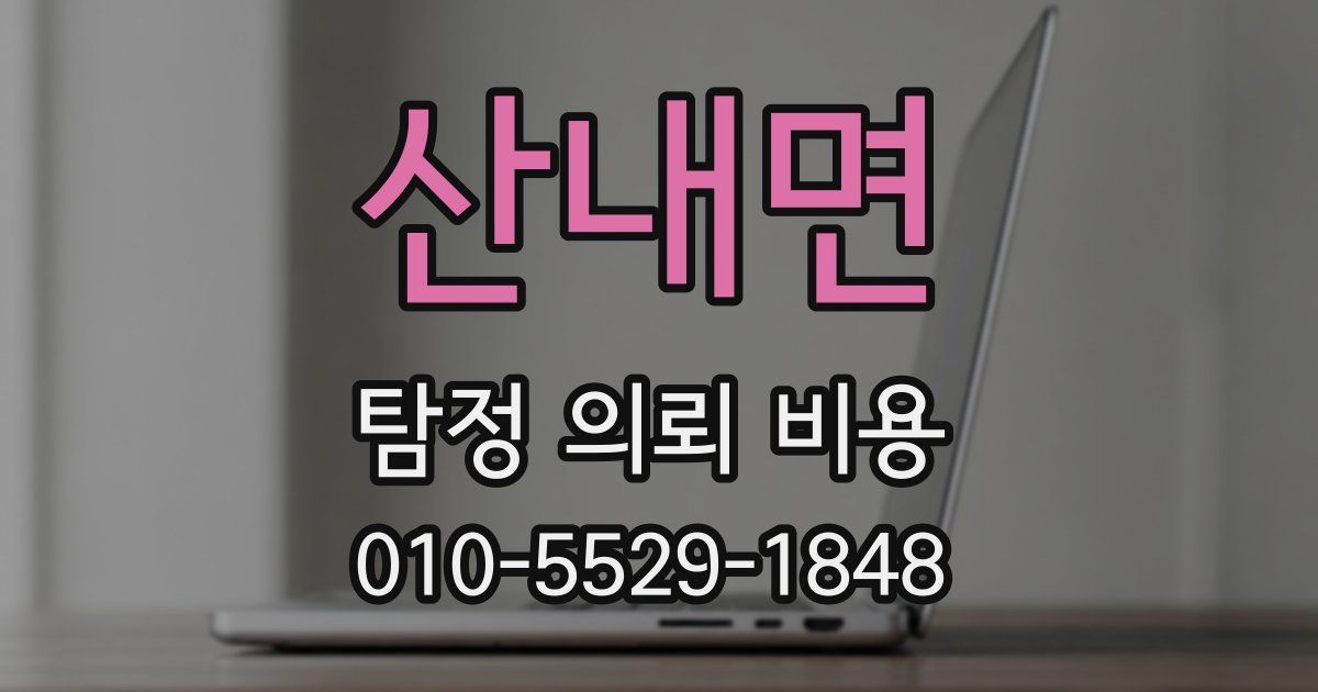 산내면 탐정 의뢰 비용