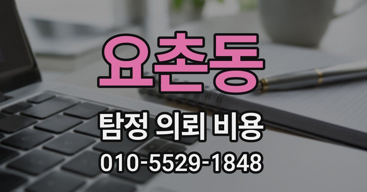 요촌동 탐정 의뢰 비용