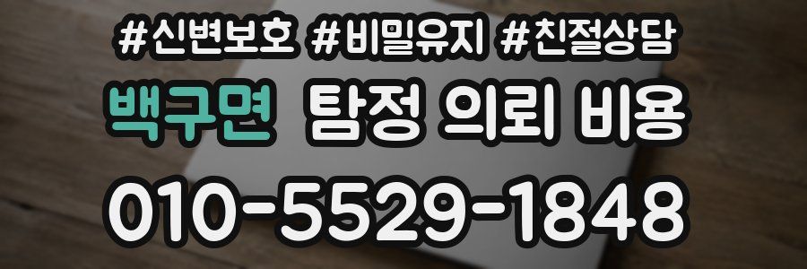 백구면 탐정 의뢰 비용