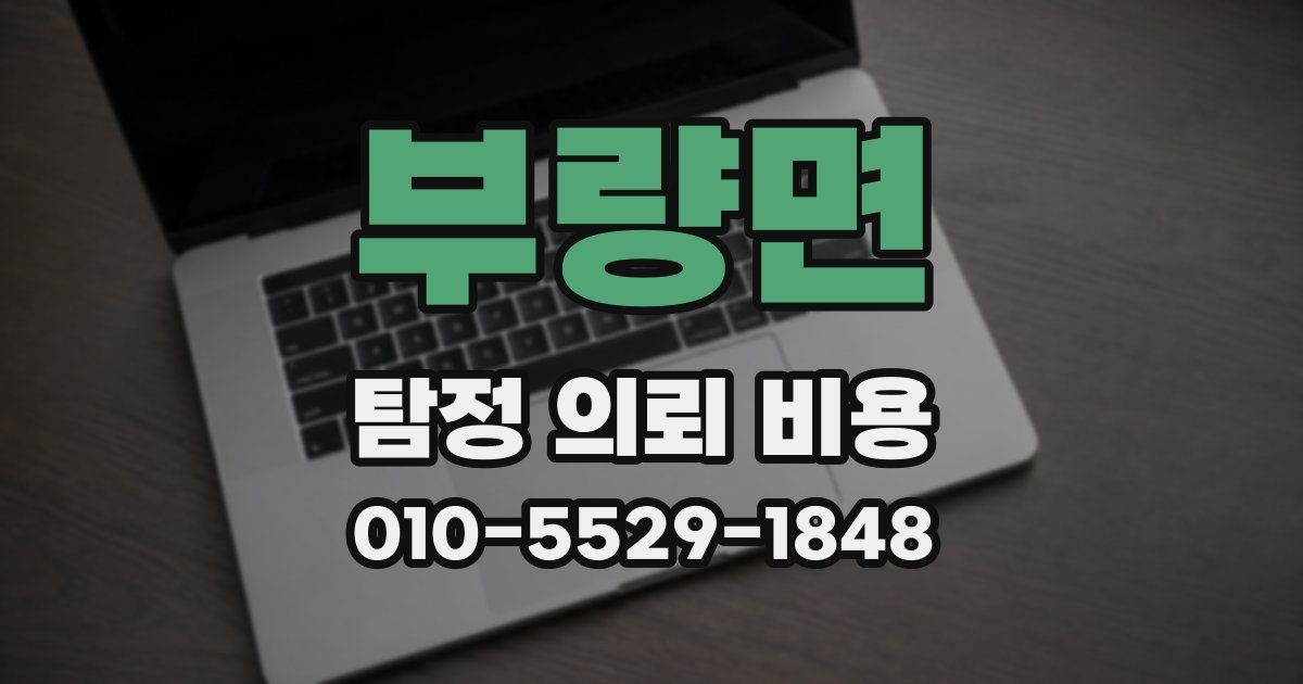 부량면 탐정 의뢰 비용