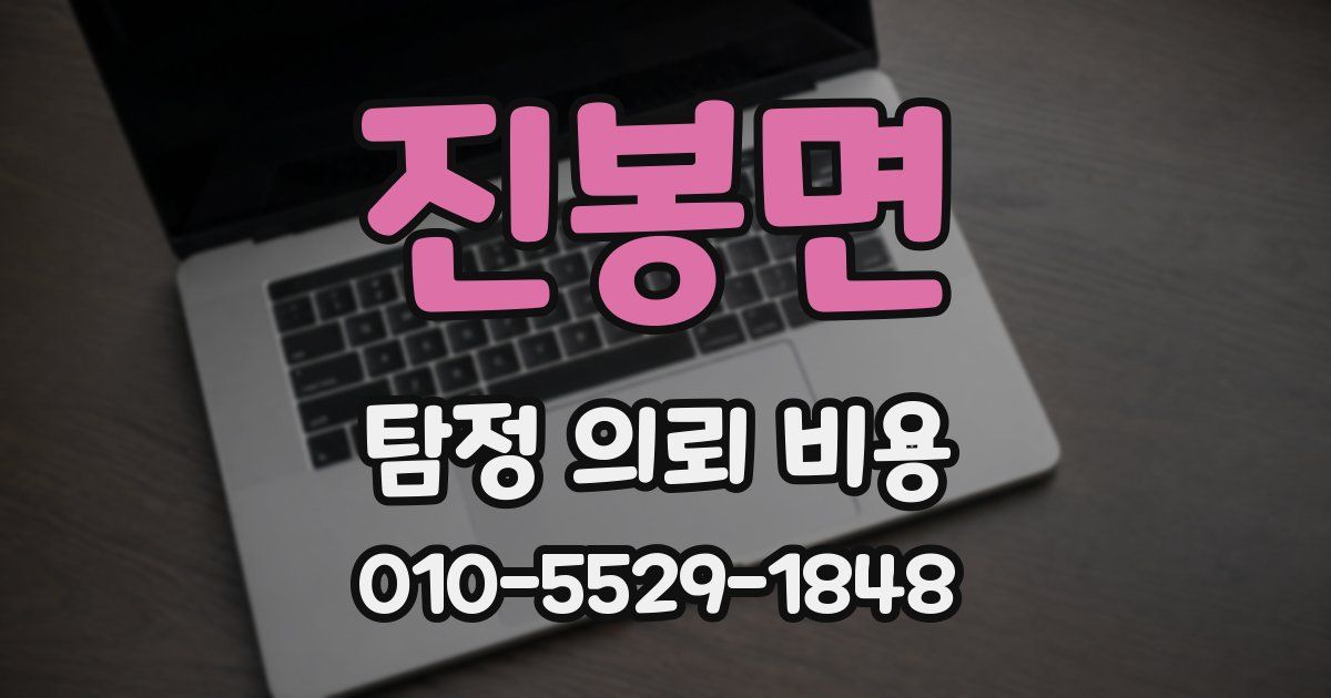 진봉면 탐정 의뢰 비용