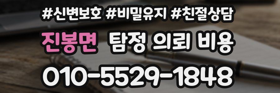진봉면 탐정 의뢰 비용