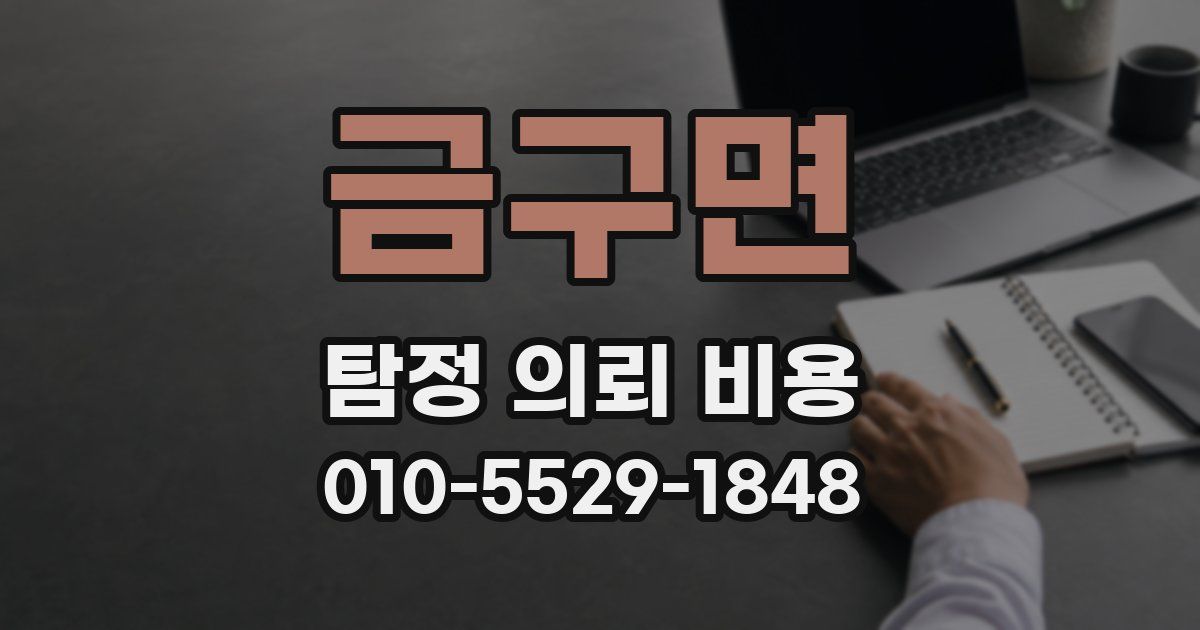 금구면 탐정 의뢰 비용