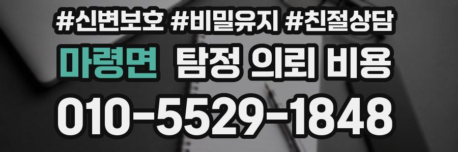 마령면 탐정 의뢰 비용