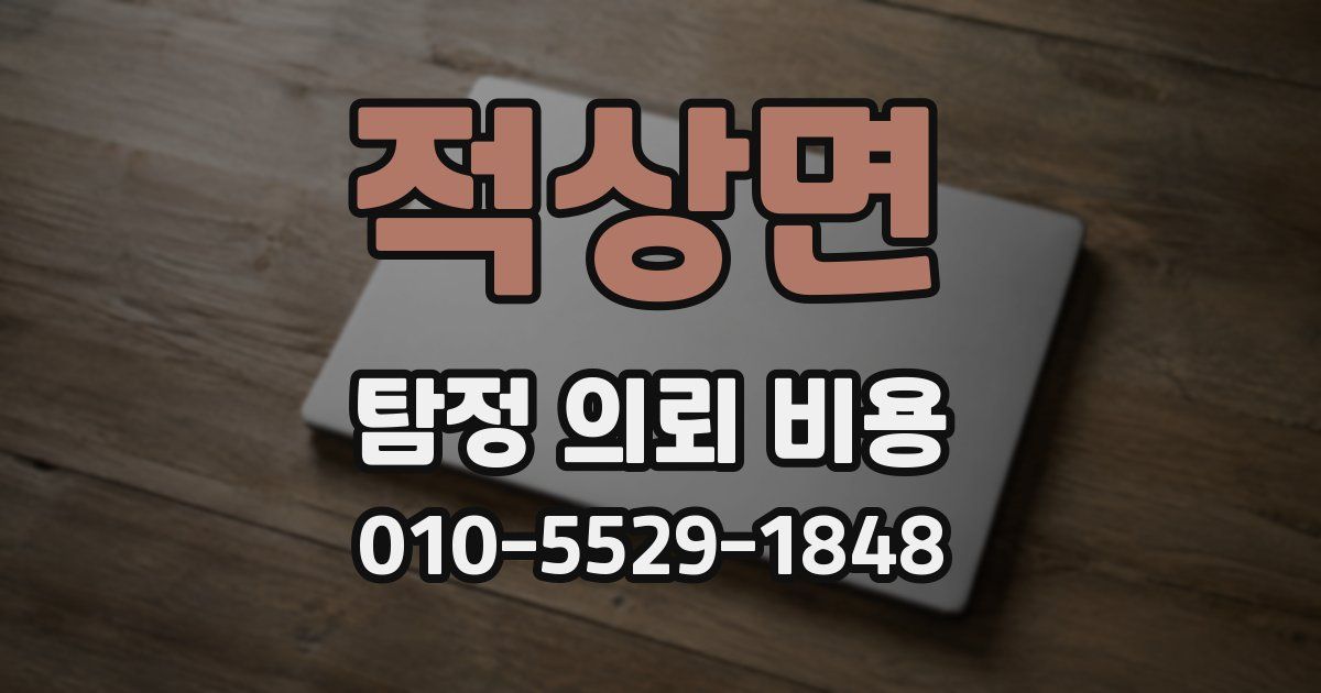 적상면 탐정 의뢰 비용