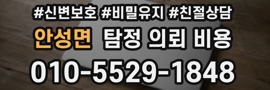 안성면 탐정 의뢰 비용