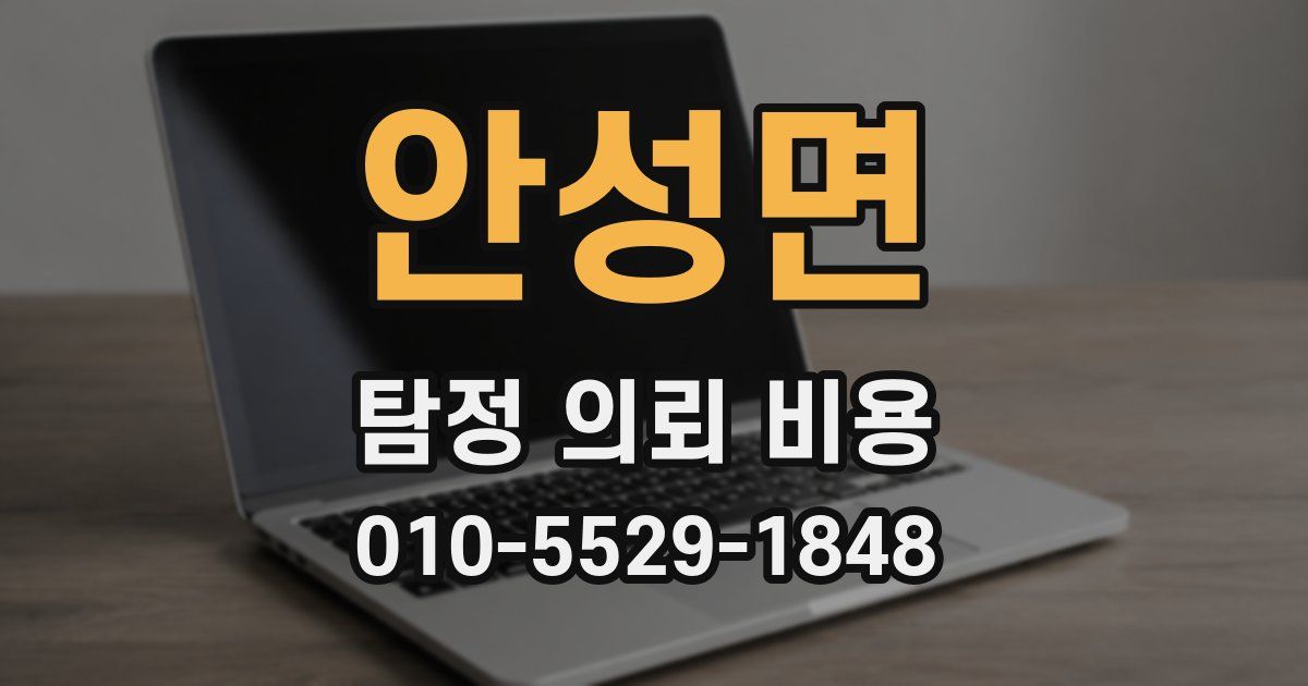 안성면 탐정 의뢰 비용