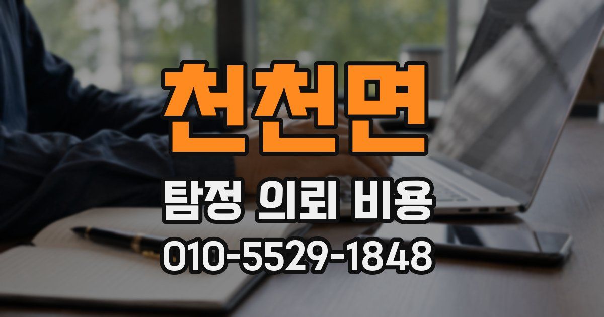 천천면 탐정 의뢰 비용