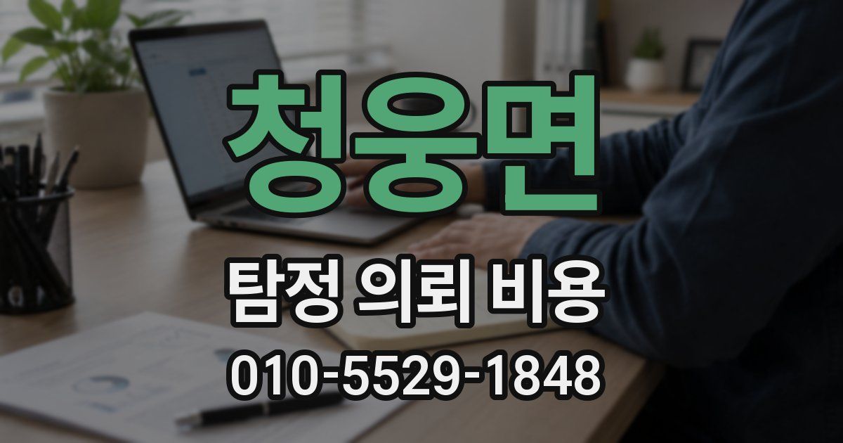 청웅면 탐정 의뢰 비용