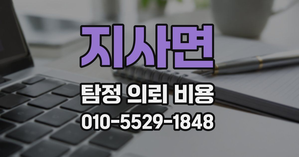 지사면 탐정 의뢰 비용