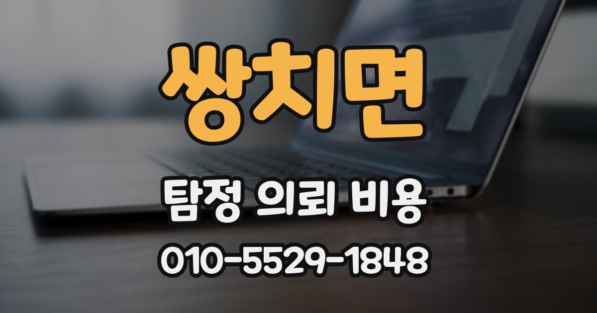 쌍치면 탐정 의뢰 비용