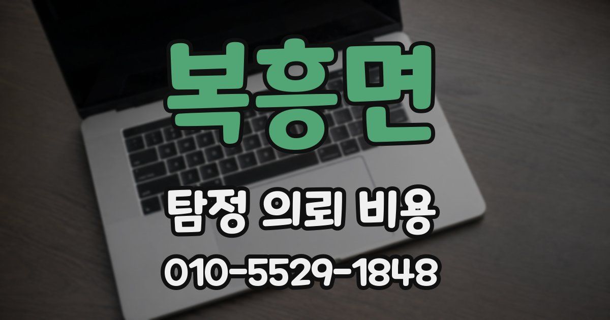 복흥면 탐정 의뢰 비용