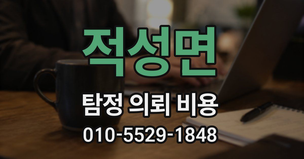 적성면 탐정 의뢰 비용