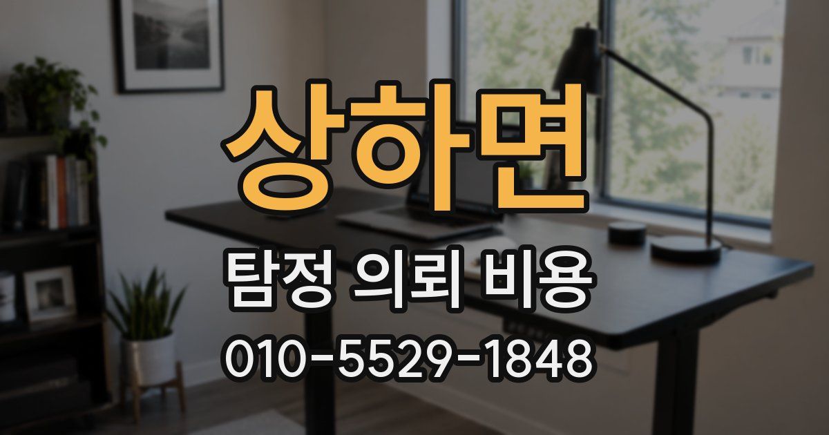 상하면 탐정 의뢰 비용