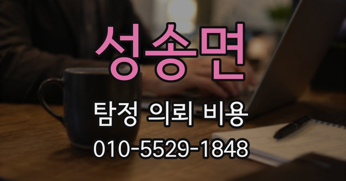 성송면 탐정 의뢰 비용