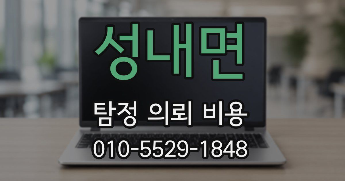 성내면 탐정 의뢰 비용