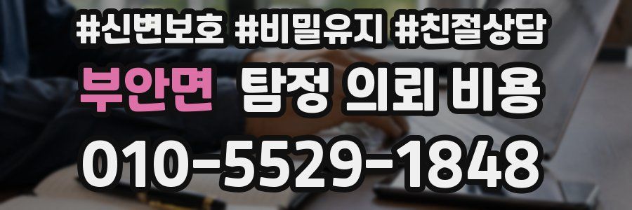 부안면 탐정 의뢰 비용