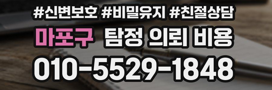 마포구 탐정 의뢰 비용