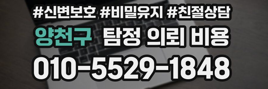 양천구 탐정 의뢰 비용