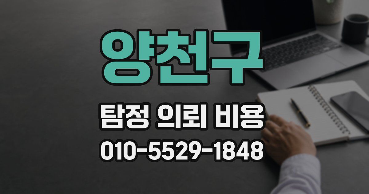 양천구 탐정 의뢰 비용