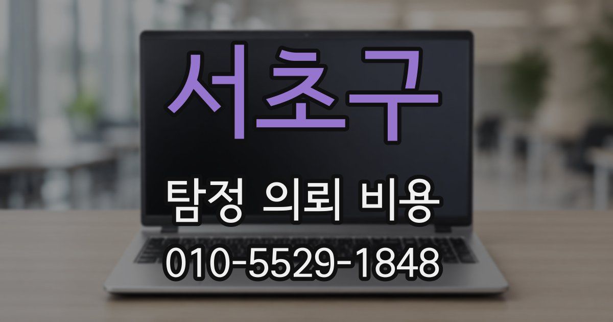 서초구 탐정 의뢰 비용
