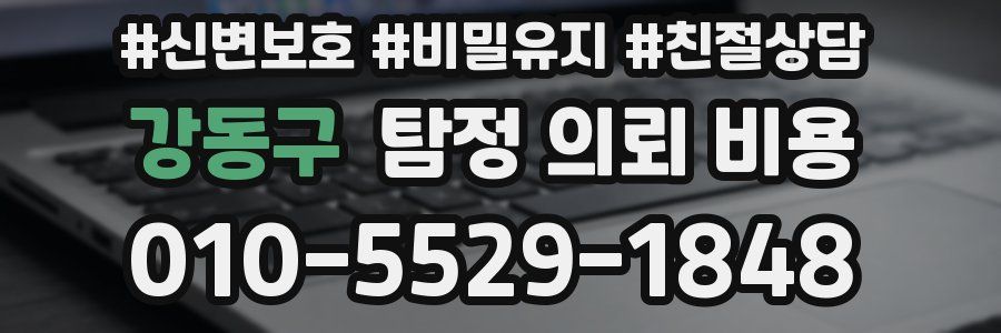 강동구 탐정 의뢰 비용