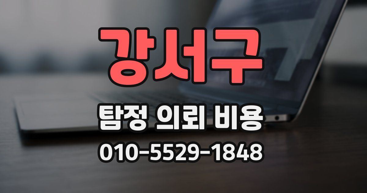 강서구 탐정 의뢰 비용