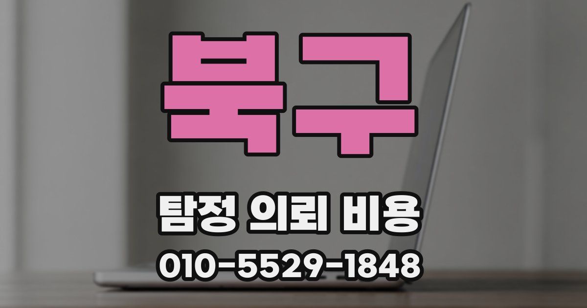 북구 탐정 의뢰 비용