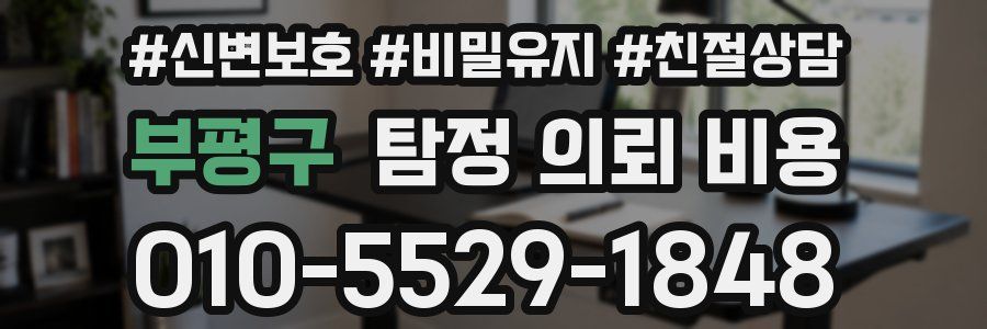 부평구 탐정 의뢰 비용