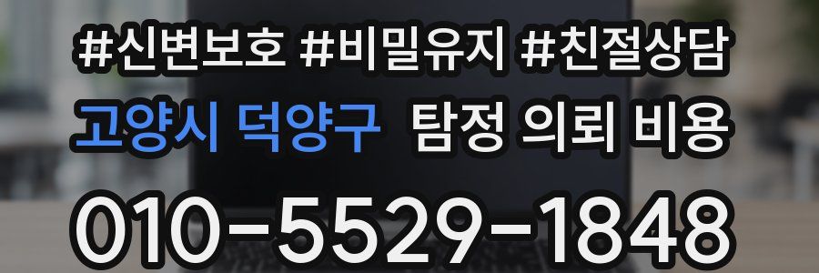 고양시 덕양구 탐정 의뢰 비용