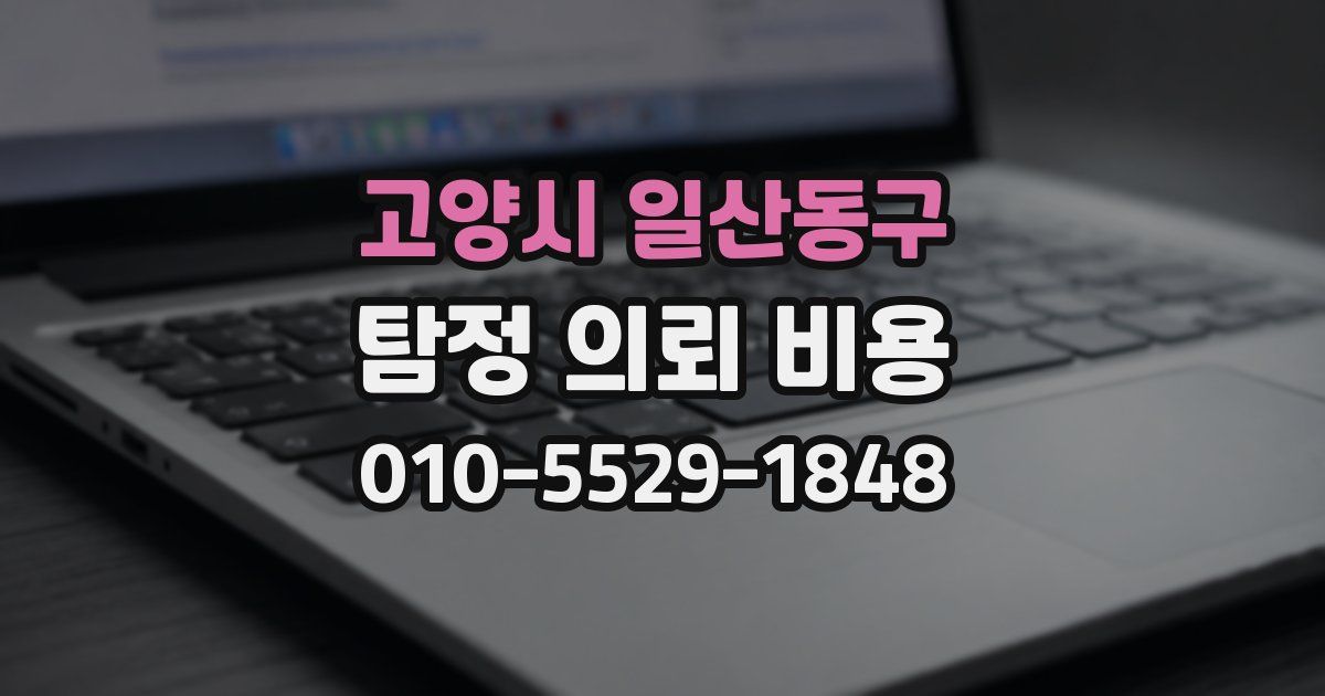 고양시 일산동구 탐정 의뢰 비용