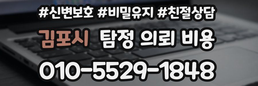 김포시 탐정 의뢰 비용