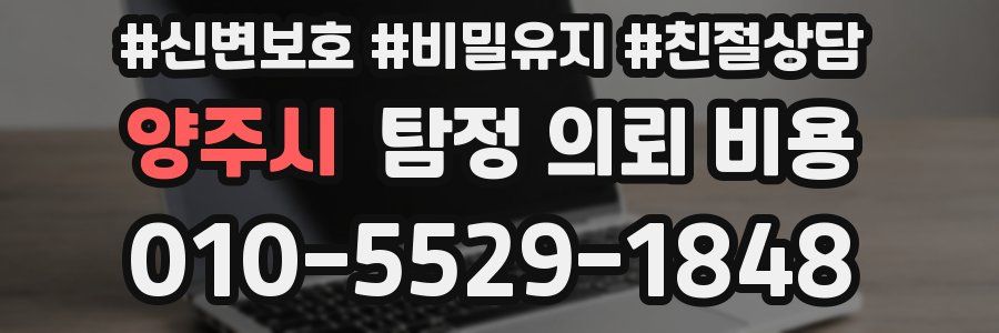 양주시 탐정 의뢰 비용