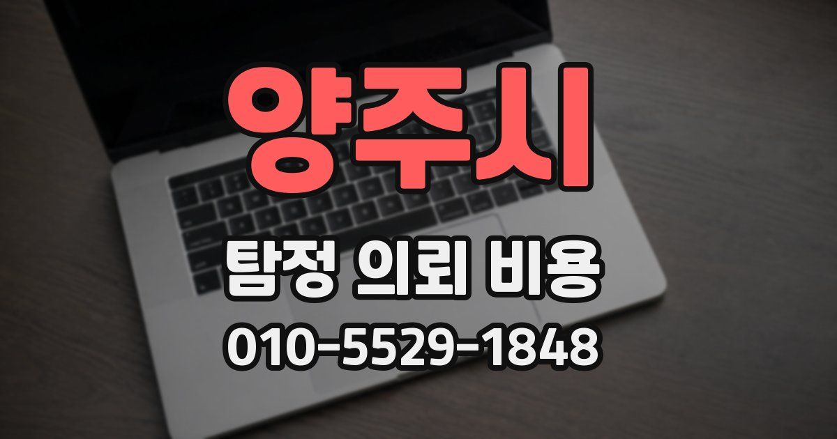 양주시 탐정 의뢰 비용