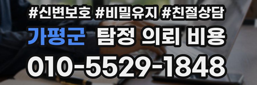 가평군 탐정 의뢰 비용