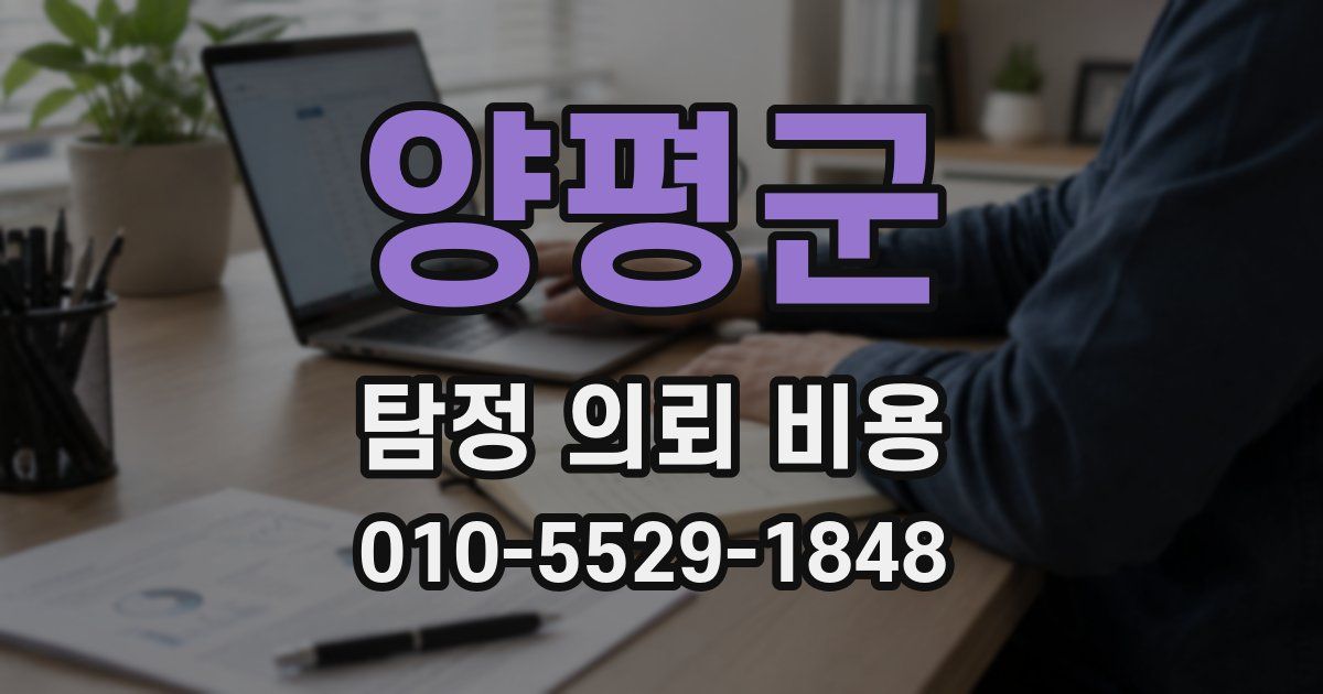 양평군 탐정 의뢰 비용