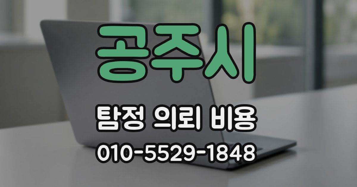 공주시 탐정 의뢰 비용