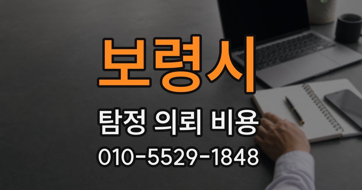 보령시 탐정 의뢰 비용
