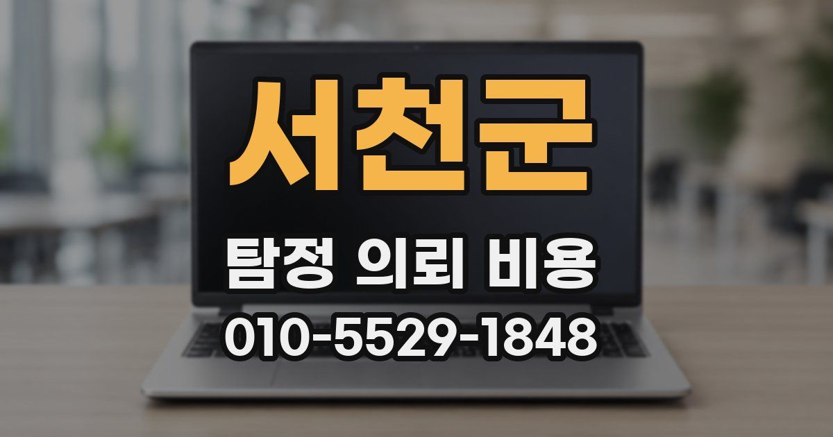 서천군 탐정 의뢰 비용