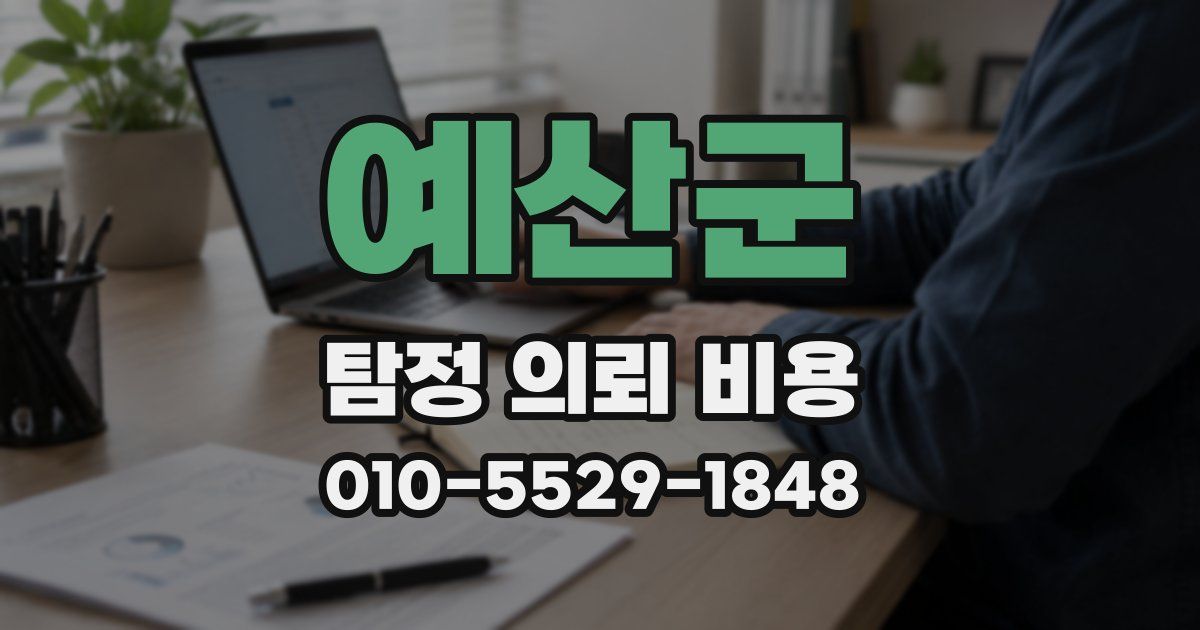 예산군 탐정 의뢰 비용