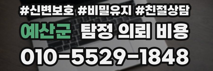 예산군 탐정 의뢰 비용